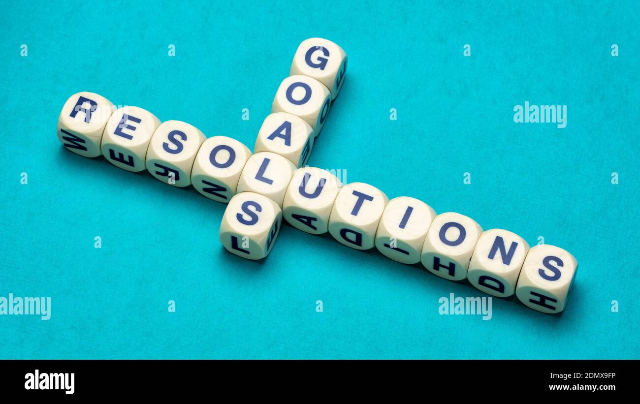 Goals And Resolutions Crossword In Dice Letters New Year Planning Goals And Resolutions Crossword In Dice Letters New Year Planning