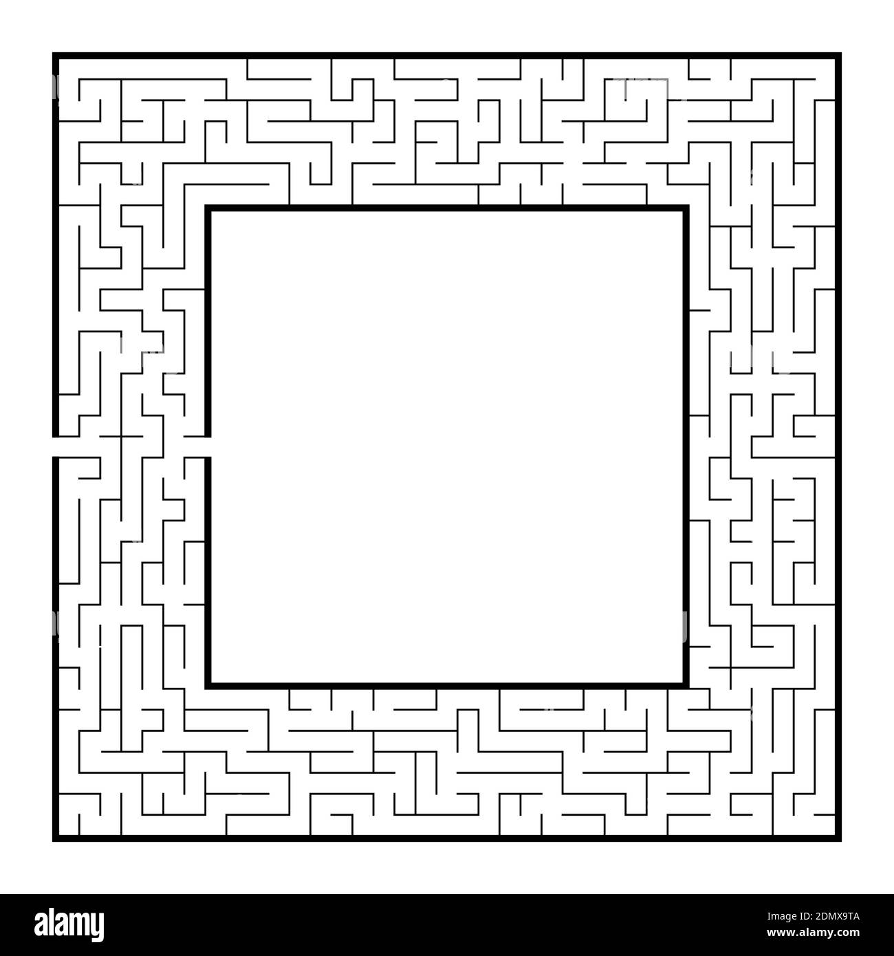 Difficult square labyrinth frame. Game for kids and adults. Puzzle for ...
