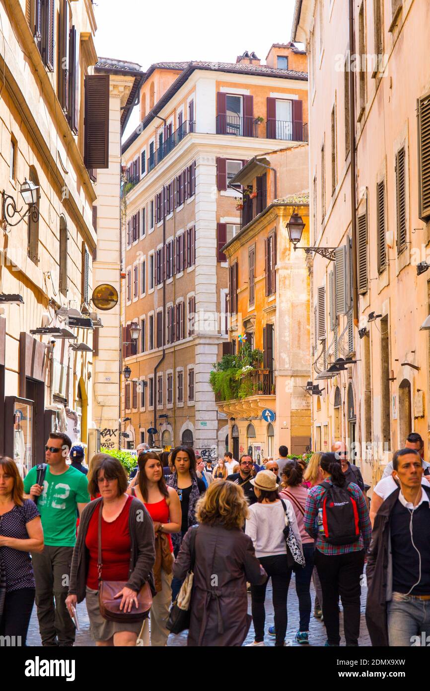 Via dei Giubbonari, Rome, Italy, Europe Stock Photo