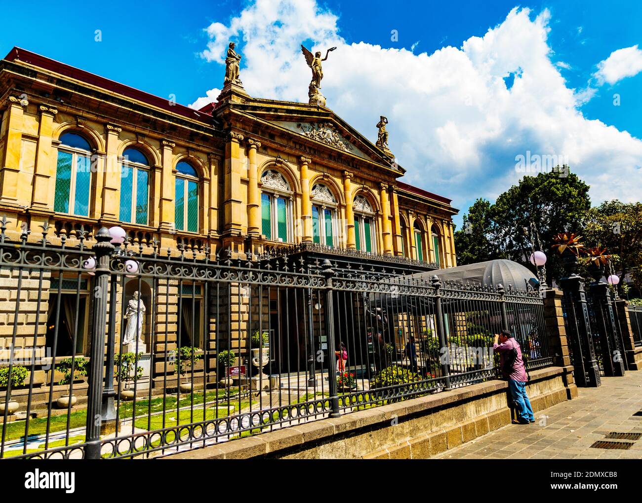 San Jose, Costa Rica - March 31, 2017:  The National Theatre of Costa Rica (Teatro Nacional de Costa Rica) is located in the central section of San Jo Stock Photo