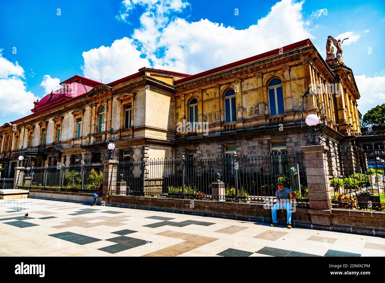 San Jose, Costa Rica - March 31, 2017:  The National Theatre of Costa Rica (Teatro Nacional de Costa Rica) is located in the central section of San Jo Stock Photo