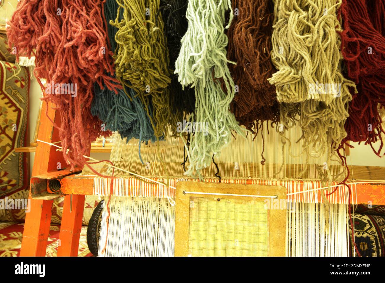 Weaving loom turkish carpets hires stock photography and images Alamy