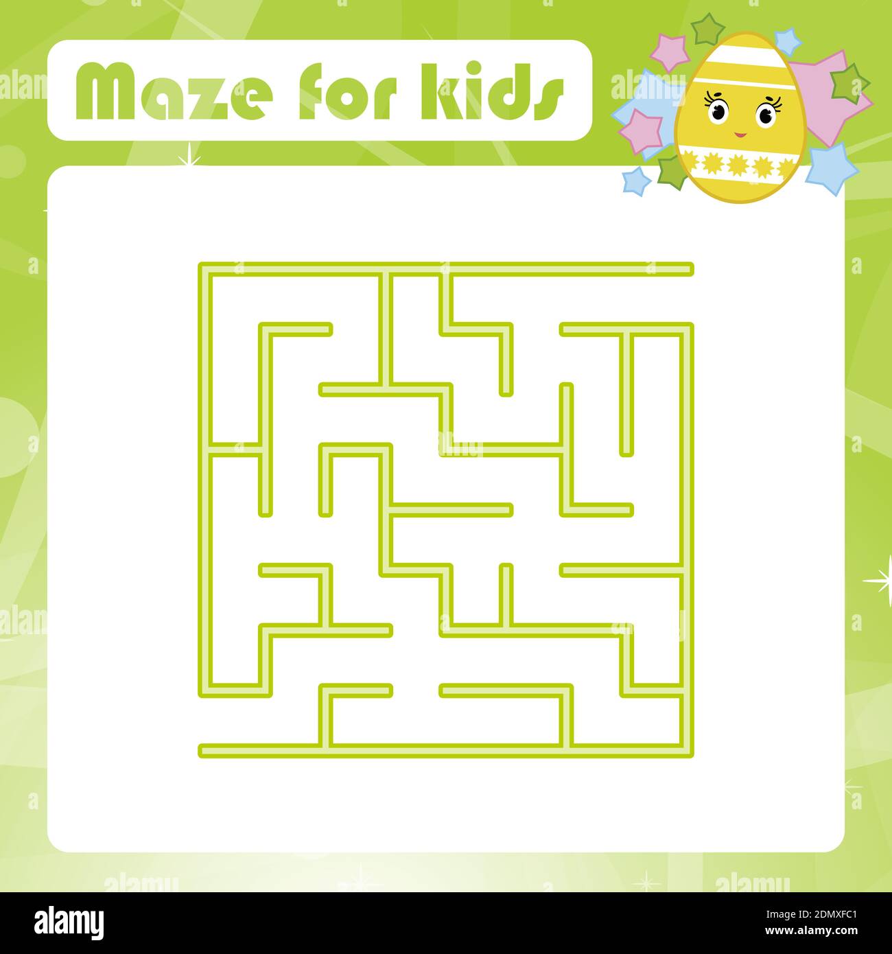 Color square labyrinth. Kids worksheets. Activity page. Game puzzle for ...