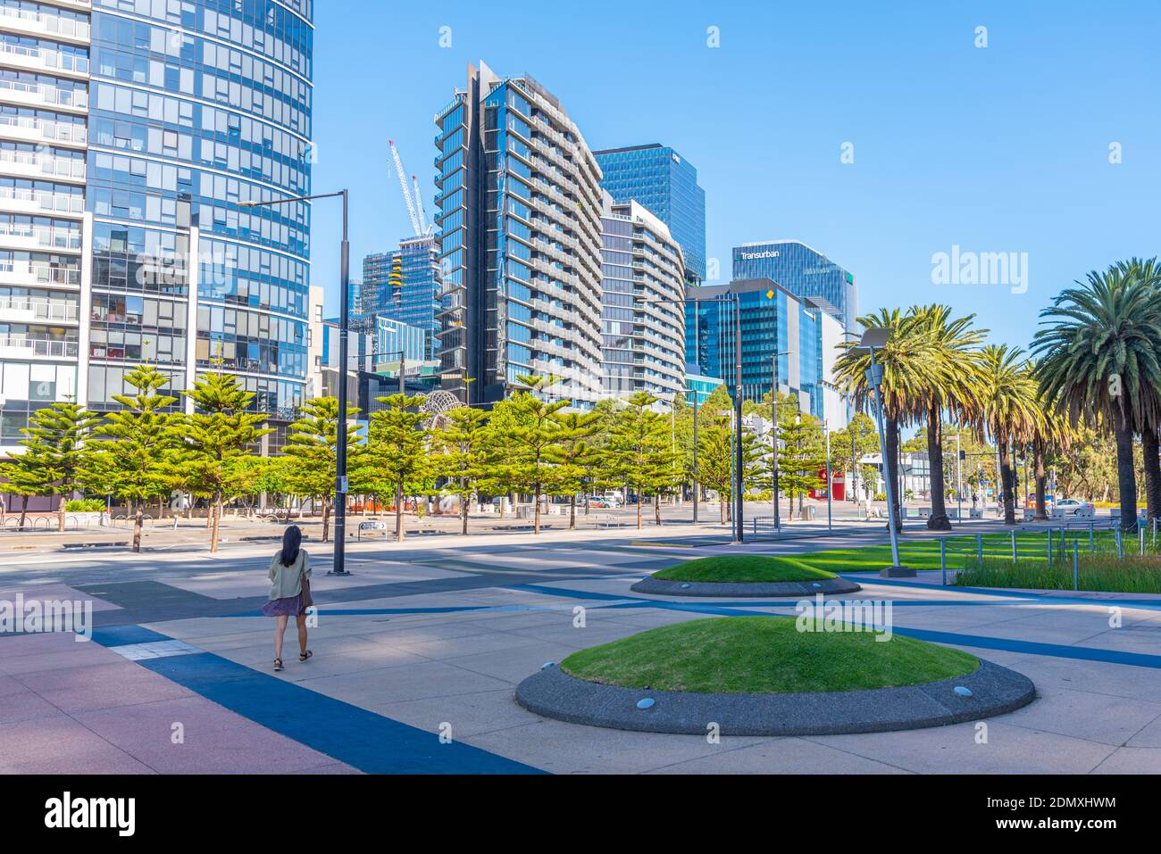MELBOURNE, AUSTRALIA, JANUARY 1, 2020: Docklands district of Melbourne, Australia Stock Photo