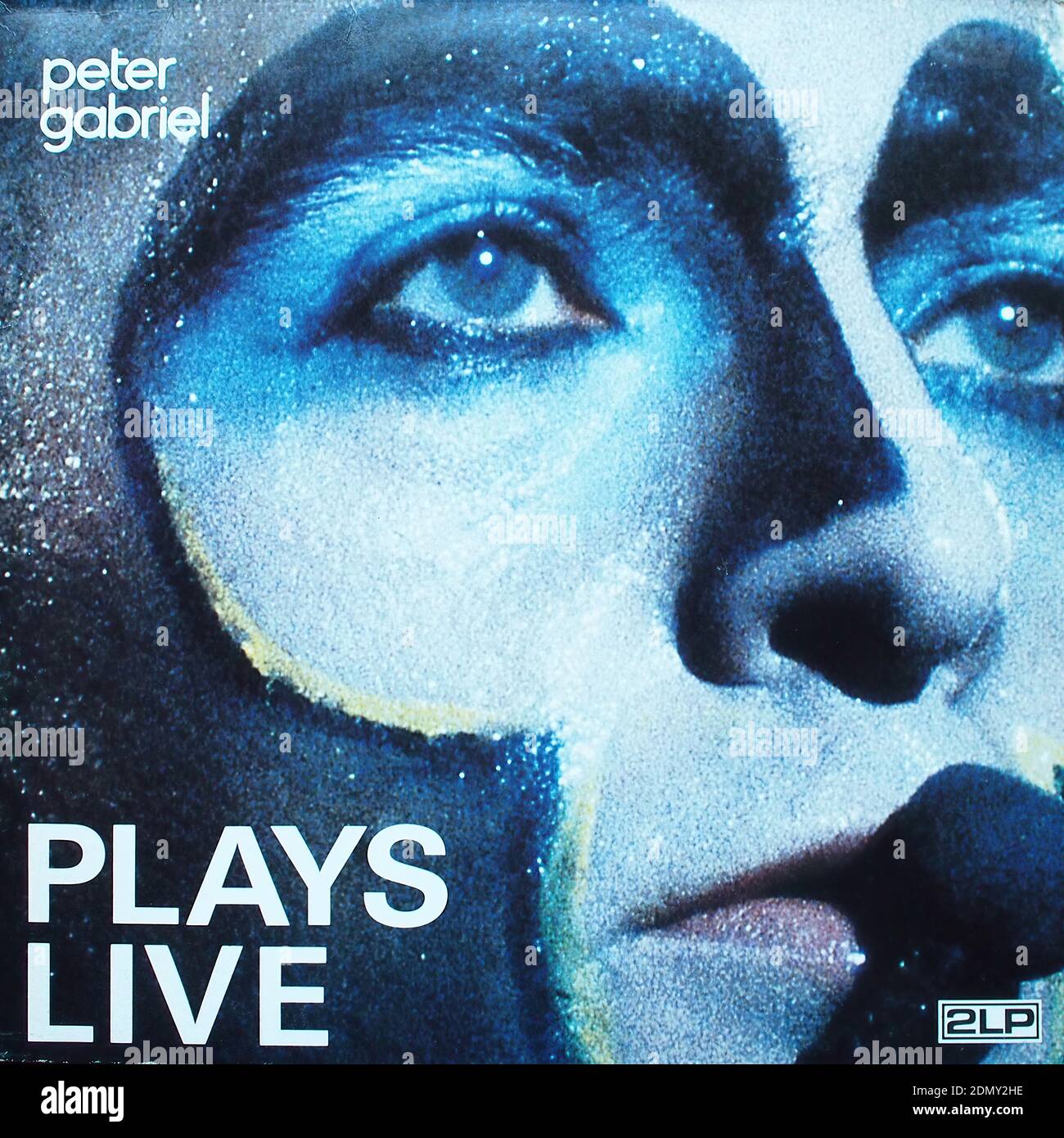 Peter Gabriel Plays Live, 2Lp Vintage vinyl album cover Stock Photo