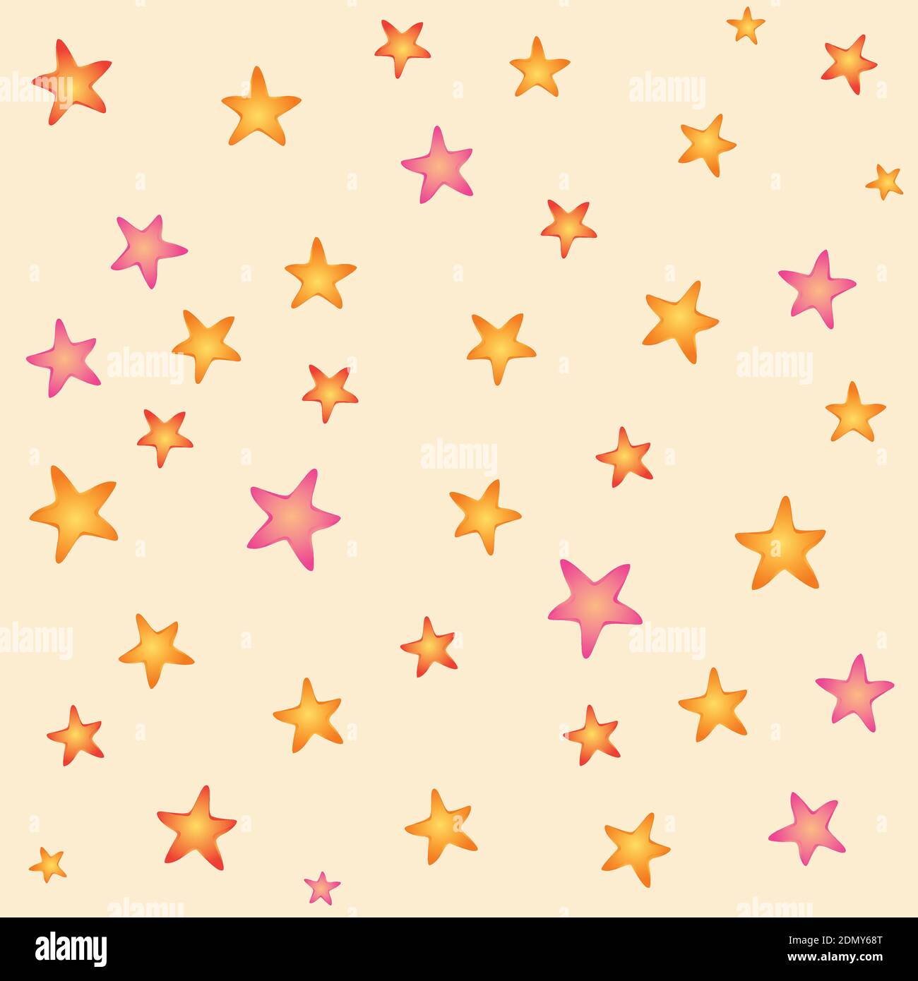 colorful stars pattern on a beige background Stock Vector
