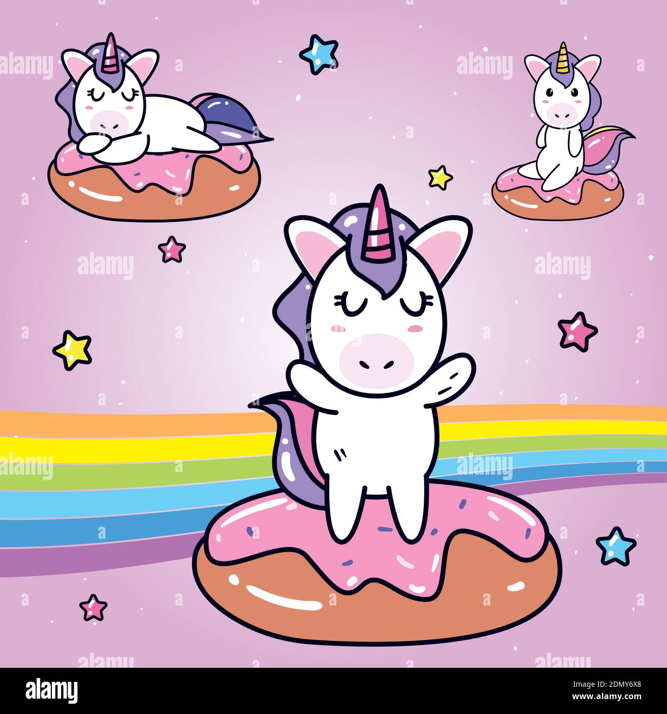 Unicorns Horses Cartoons On Cakes Design Magic Fantasy Fairytale