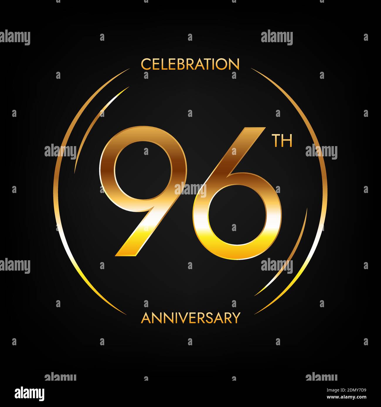 96th anniversary. years birthday celebration banner in