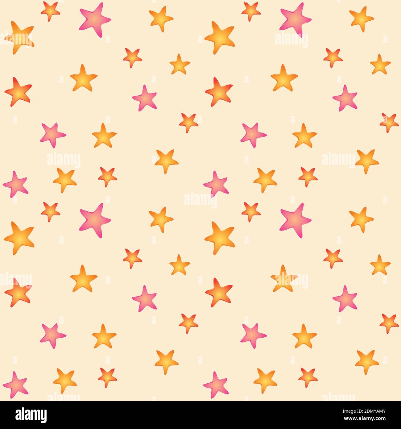 colorful stars pattern on a beige background Stock Vector