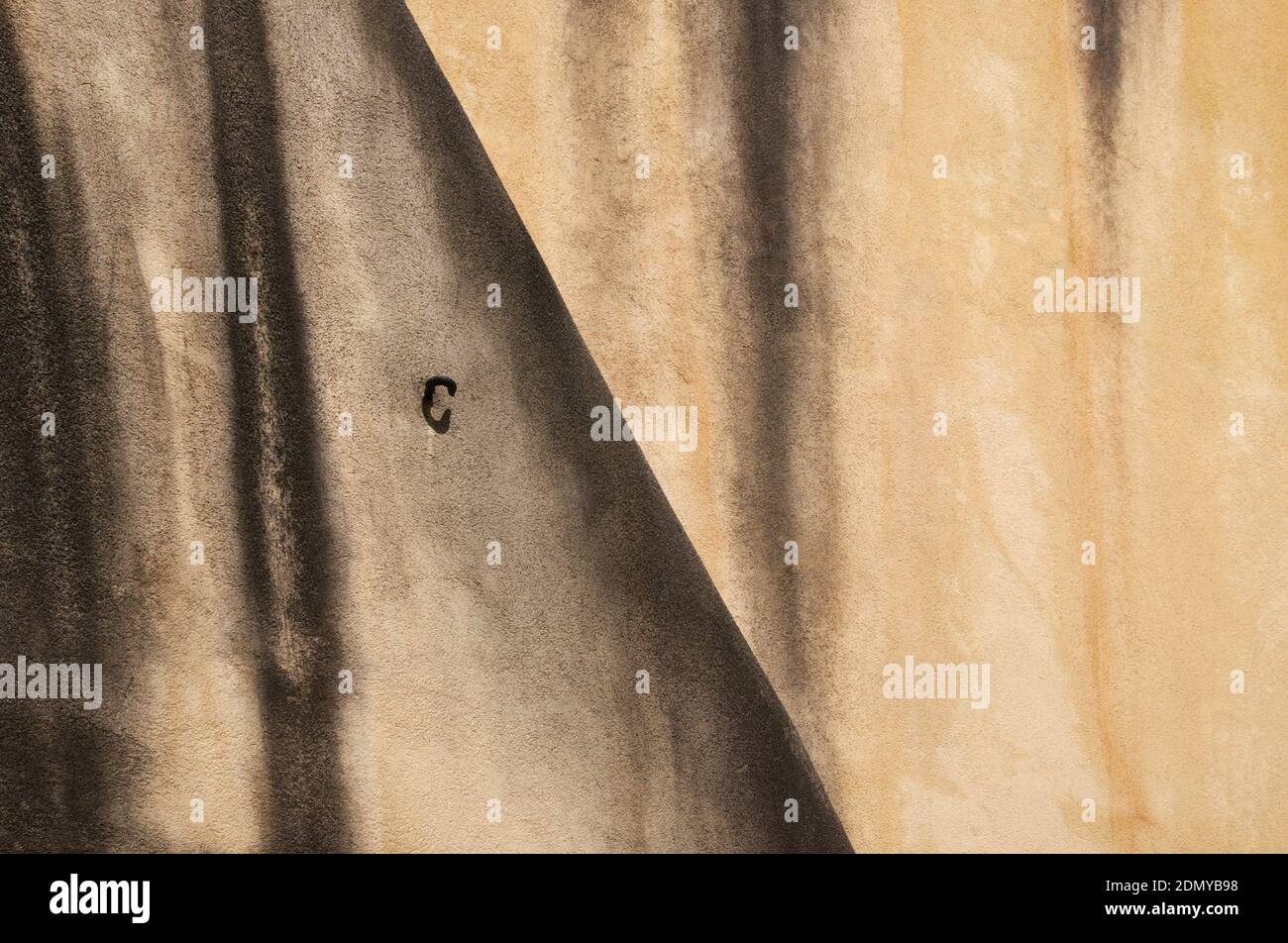 exterior wall with black mold Stock Photo