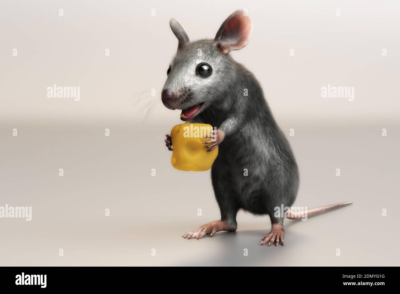 3D Illustration of a house mouse Mus musculus Stock Photo - Alamy