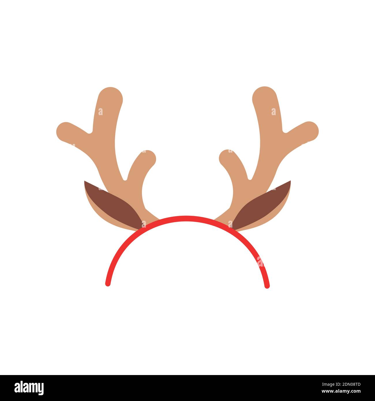 Christmas reindeer headband vector icon isolated on white background Stock  Vector Image & Art - Alamy