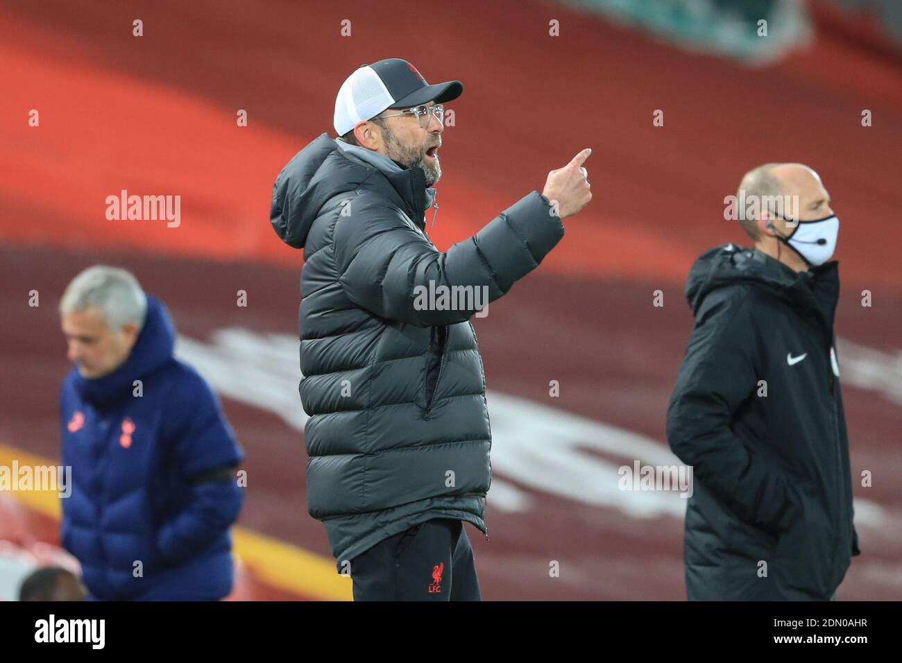 Jürgen Klopp manager of Liverpool reacts Stock Photo