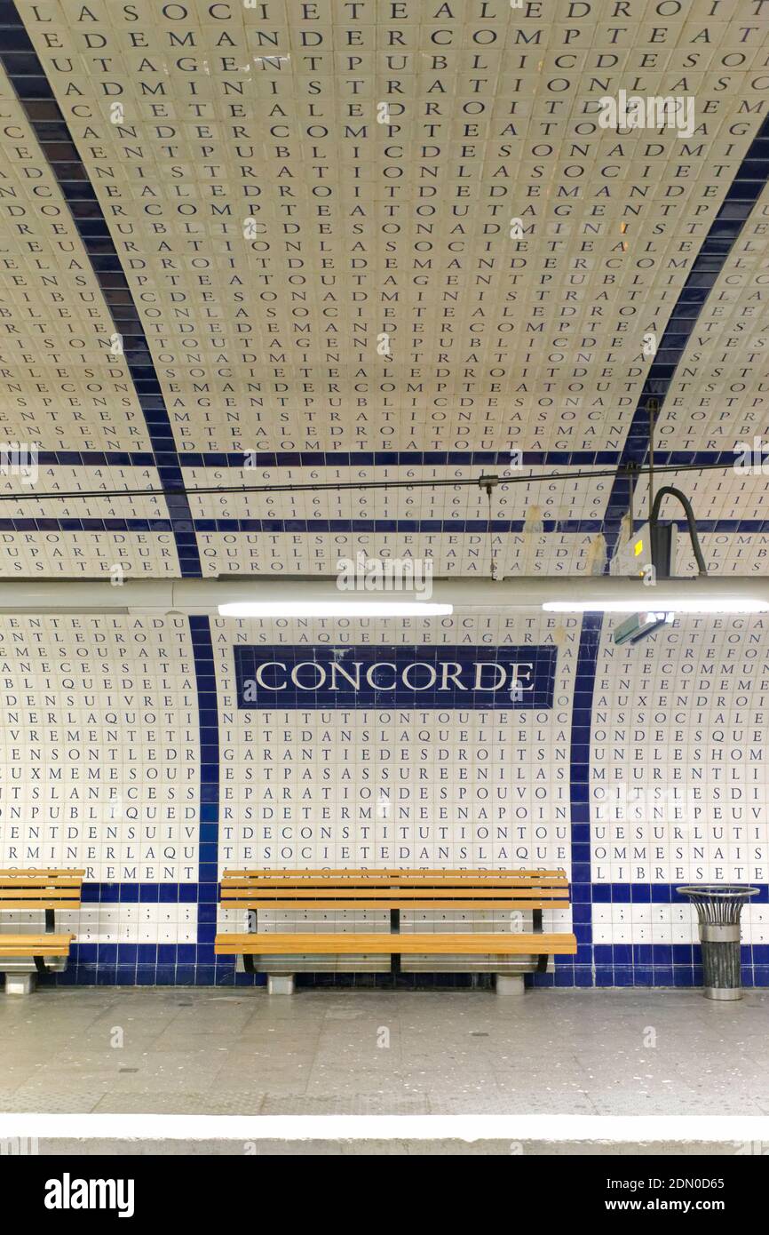 Concorde Metro Station Stock Photo