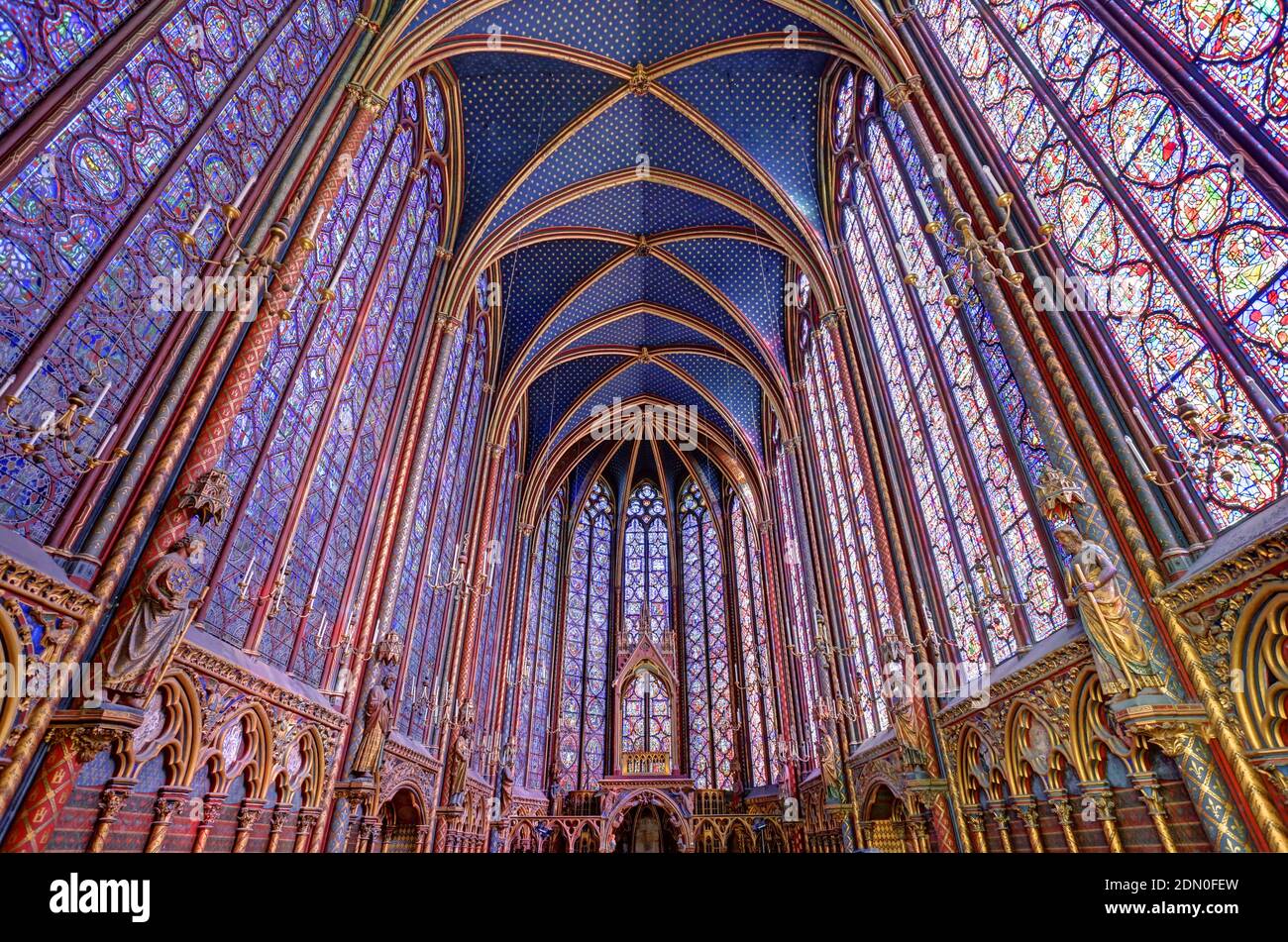 SainteChapelle Royal Chapel, Gothic style, Palais de la Cite, Paris, France Stock Photo Alamy