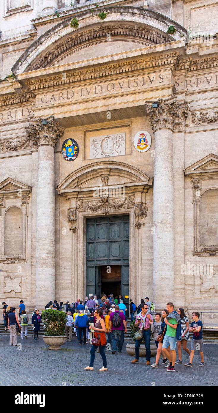 Sant'Ignazio Church, Piazza de Sant'Ignazio, Rome, Italy, Europe Stock Photo