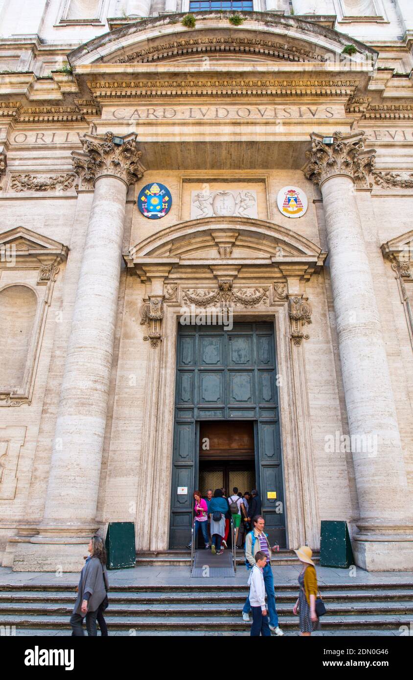 Sant'Ignazio Church, Piazza de Sant'Ignazio, Rome, Italy, Europe Stock Photo