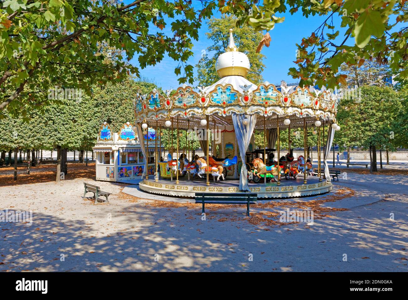 Tuileries Garden (French Jardin des Tuileries), Carousel, Paris Stock Photo