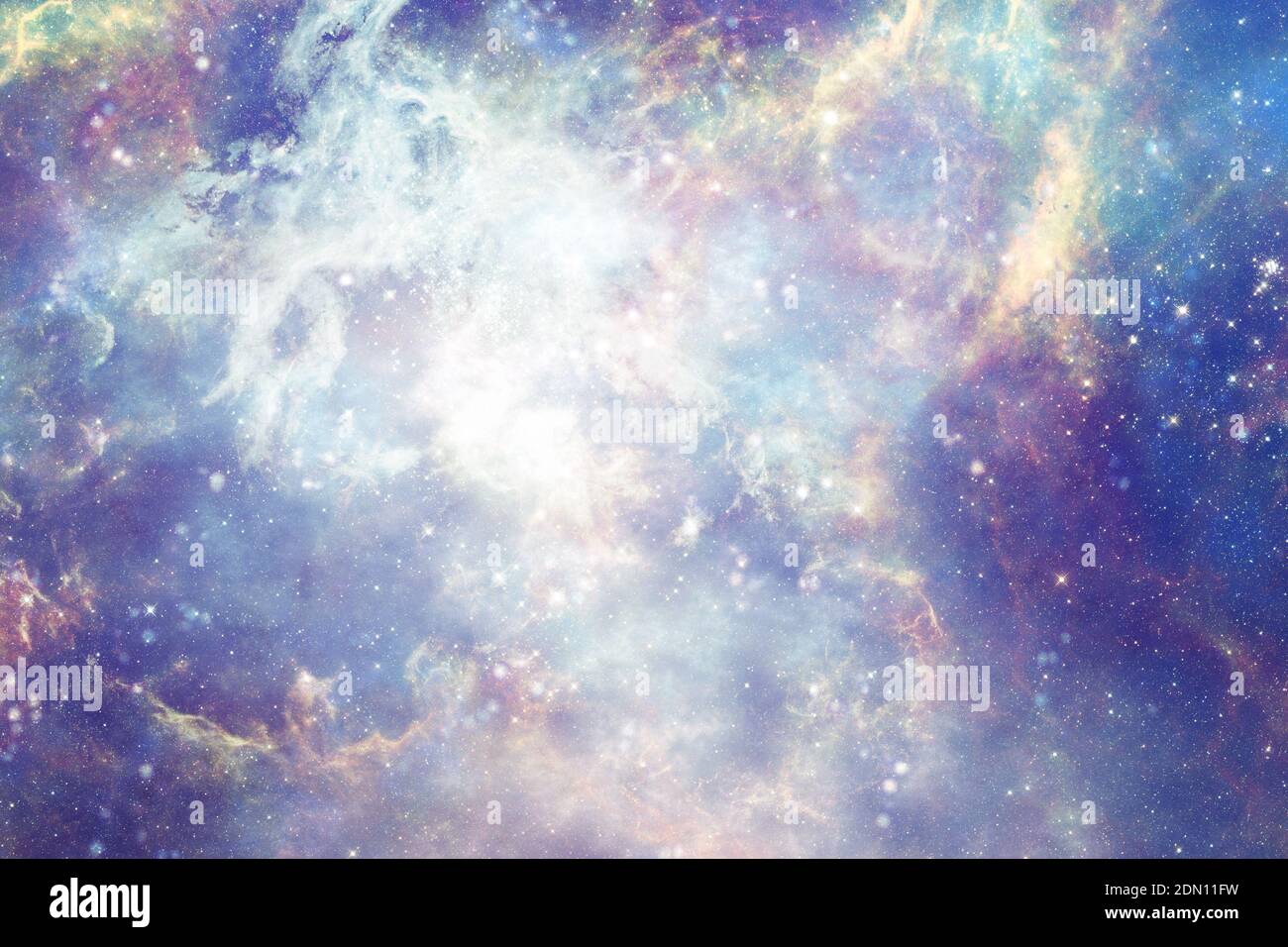 extrasolar galaxy with nebula and stars Stock Photo