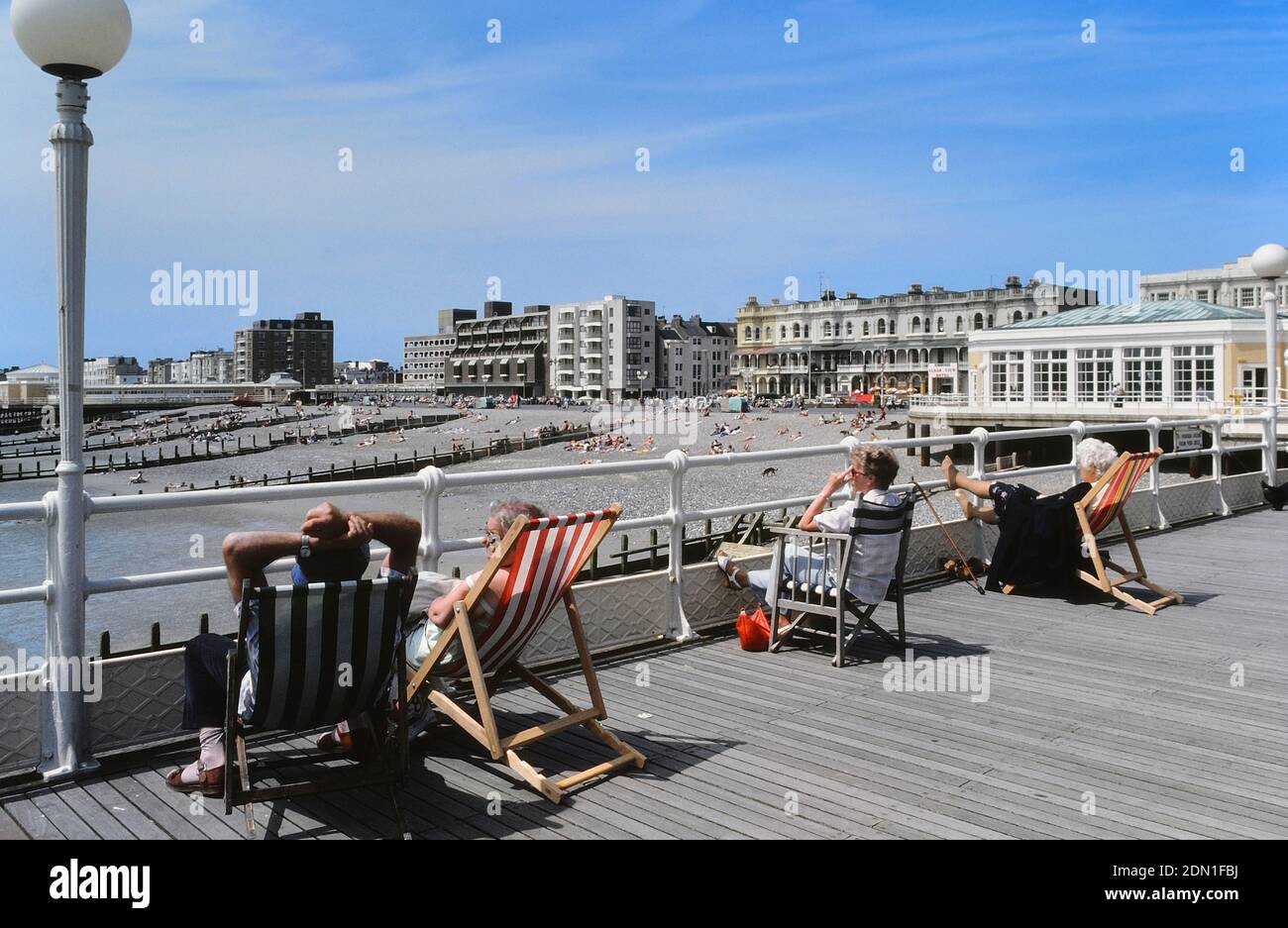 Worthing Pleasure Pier, West Sussex, England, UK. Circa 1980's Stock