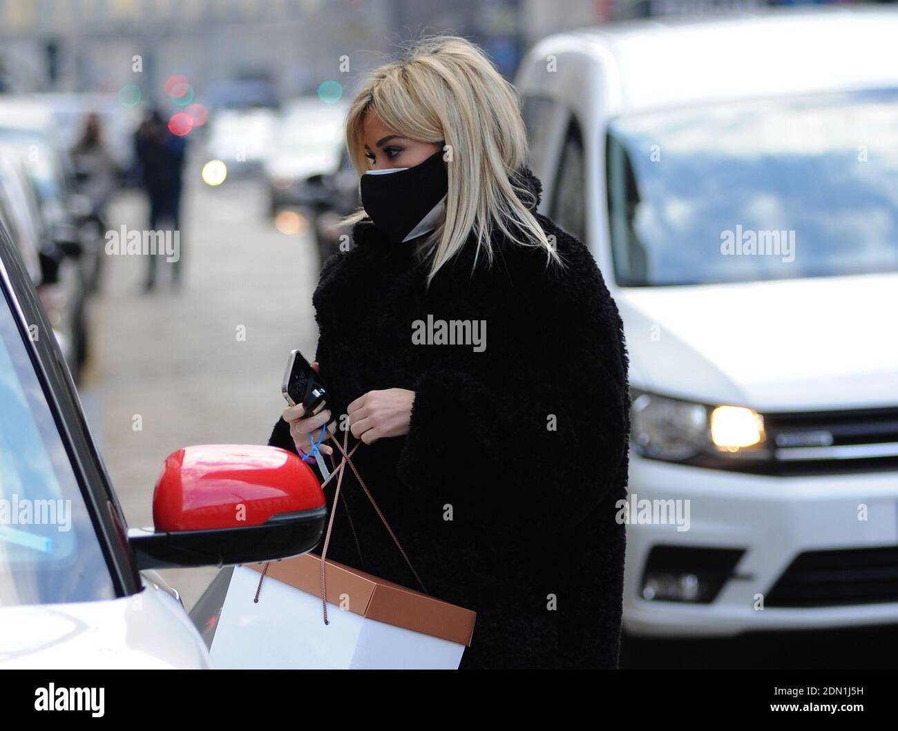 Milan, Diletta Leotta Christmas shopping Diletta Leotta surprised