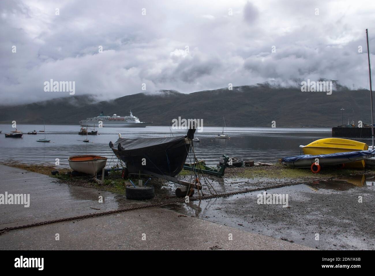 Ullapool harbour, Scotland, UK Stock Photo