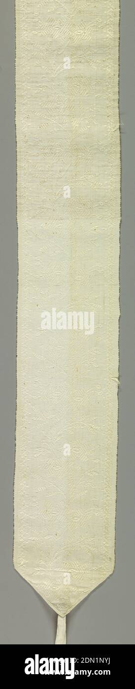 Swaddling cloth, Medium: cotton Technique: predominantly warp-faced plain weave patterned by warp floats, Italy, late 19th century, woven textiles, Swaddling cloth Stock Photo