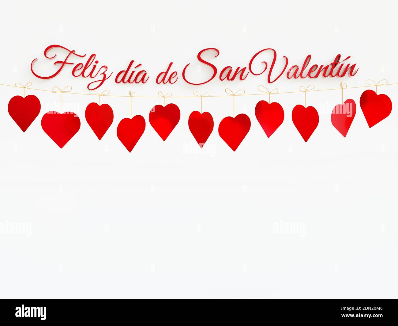 Feliz dia de San Valentin letrero - Happy Valentines day spanish text fit  for a banner -3d illustration concept Stock Photo - Alamy
