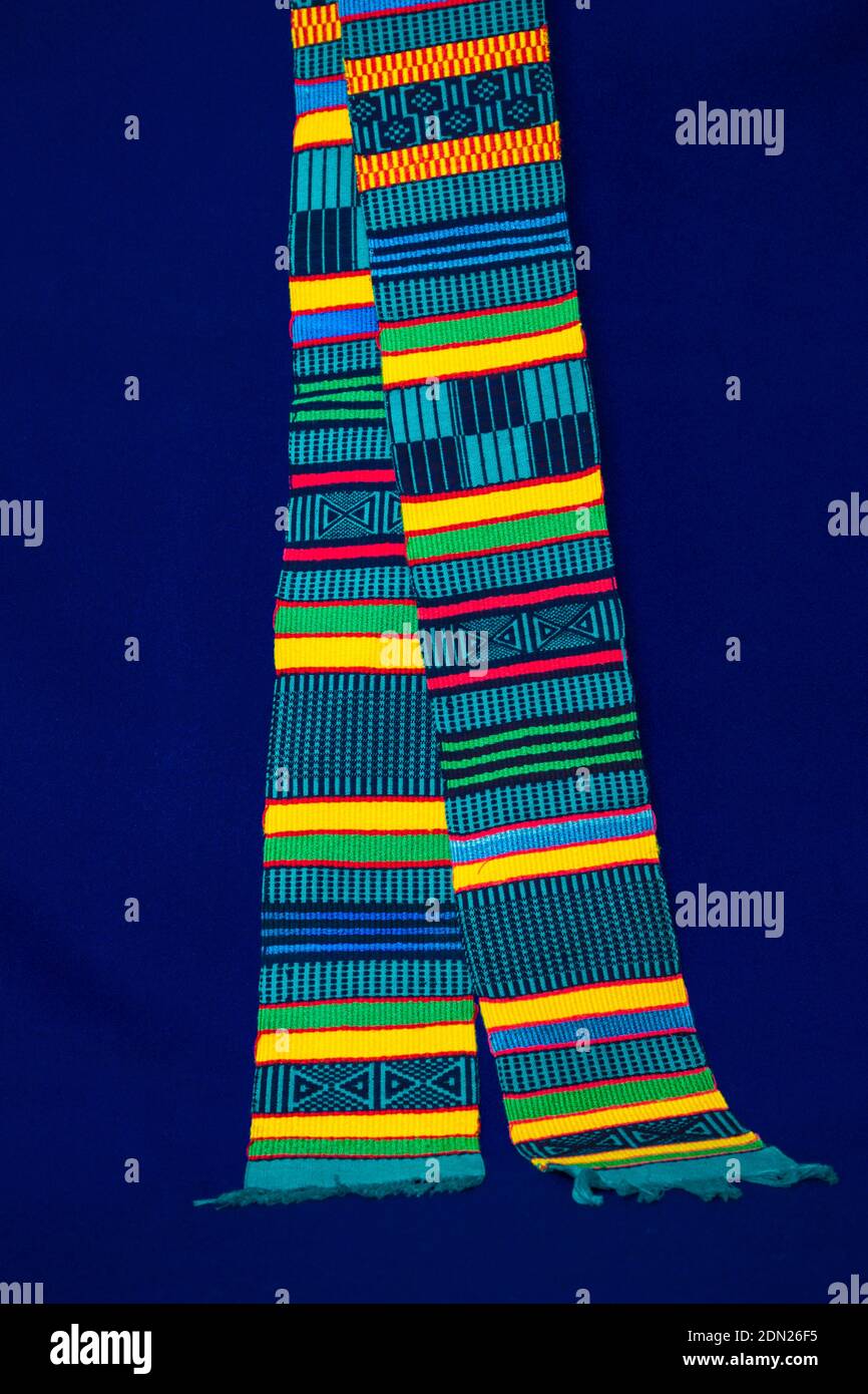 Ghanaian Strip Cloth. Stock Photo