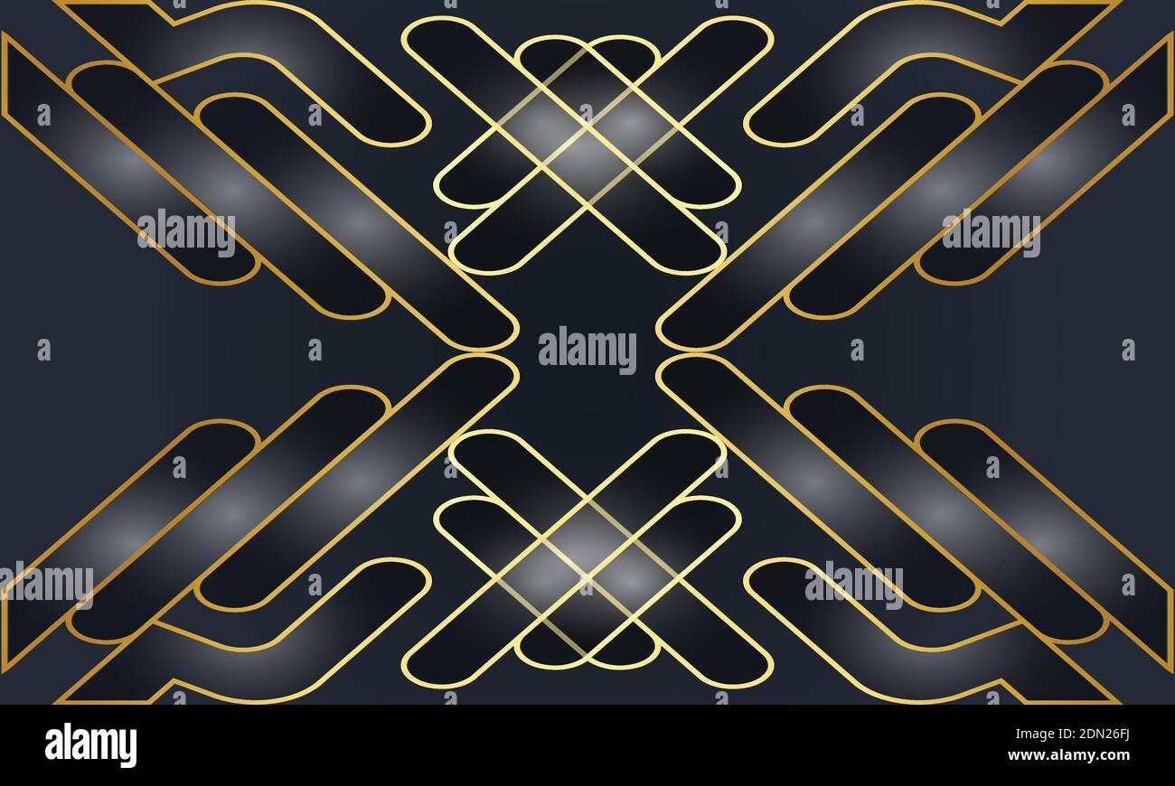 Black and golden geometric pattern abstract background design with ...