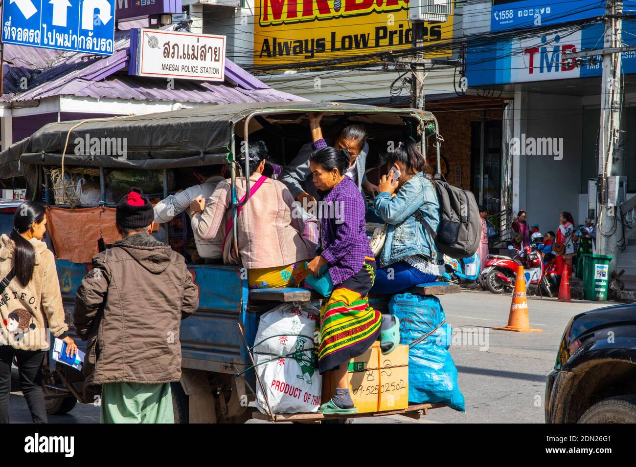 Mai Sai District Thailand Southeast Asia, border crossing between Thailand and Myanmar formerly Burma Stock Photo