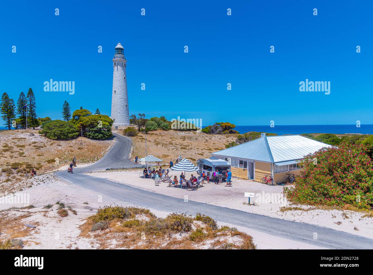 Lighthouse Rottnest ROTTNEST ISLAND, AUSTRALIA, JANUARY 19, 2020: Wadjemup lighthouse at ...