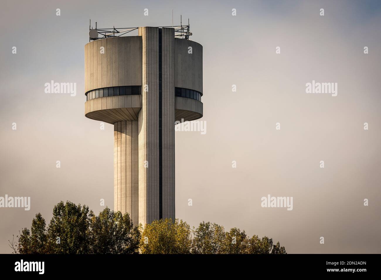 Daresbury nuclear physics laboratory tower. Stock Photo