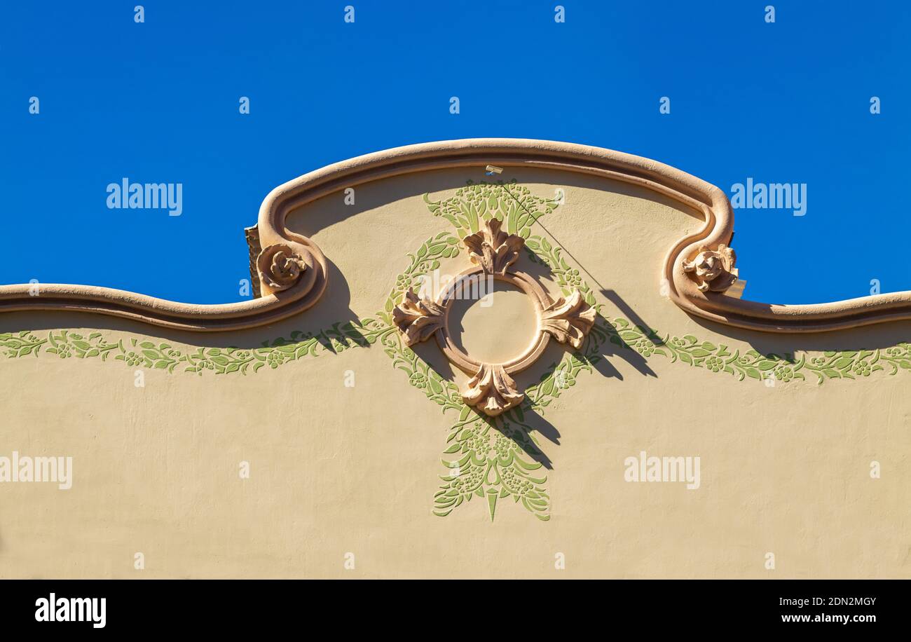 Elements of architectural decoration of buildings, plaster stucco, wall ...