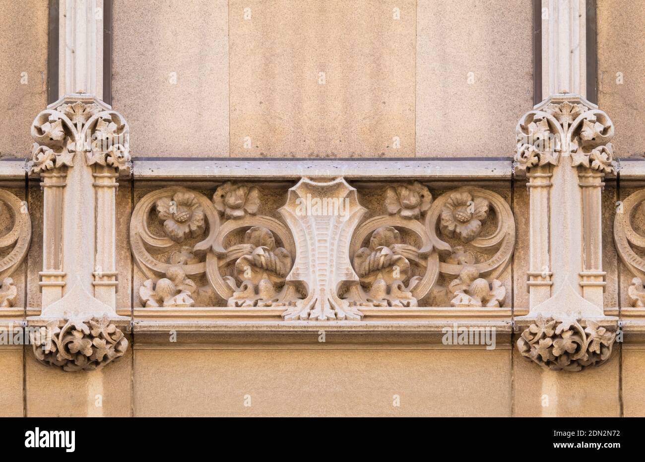 Elements of architectural decoration of buildings, plaster stucco, wall ...