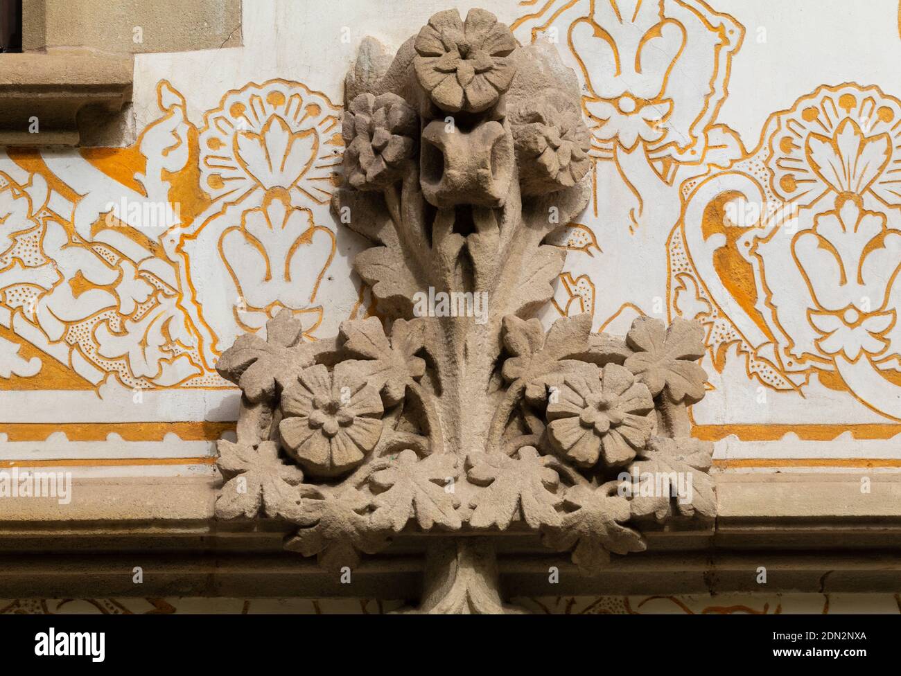 Elements of architectural decoration of buildings, plaster stucco, wall ...