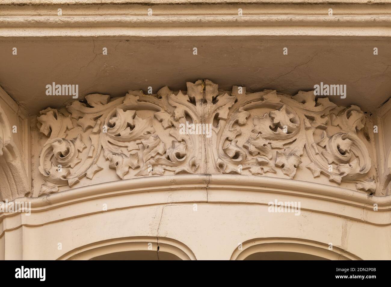 Elements of architectural decoration of buildings, plaster stucco, wall ...