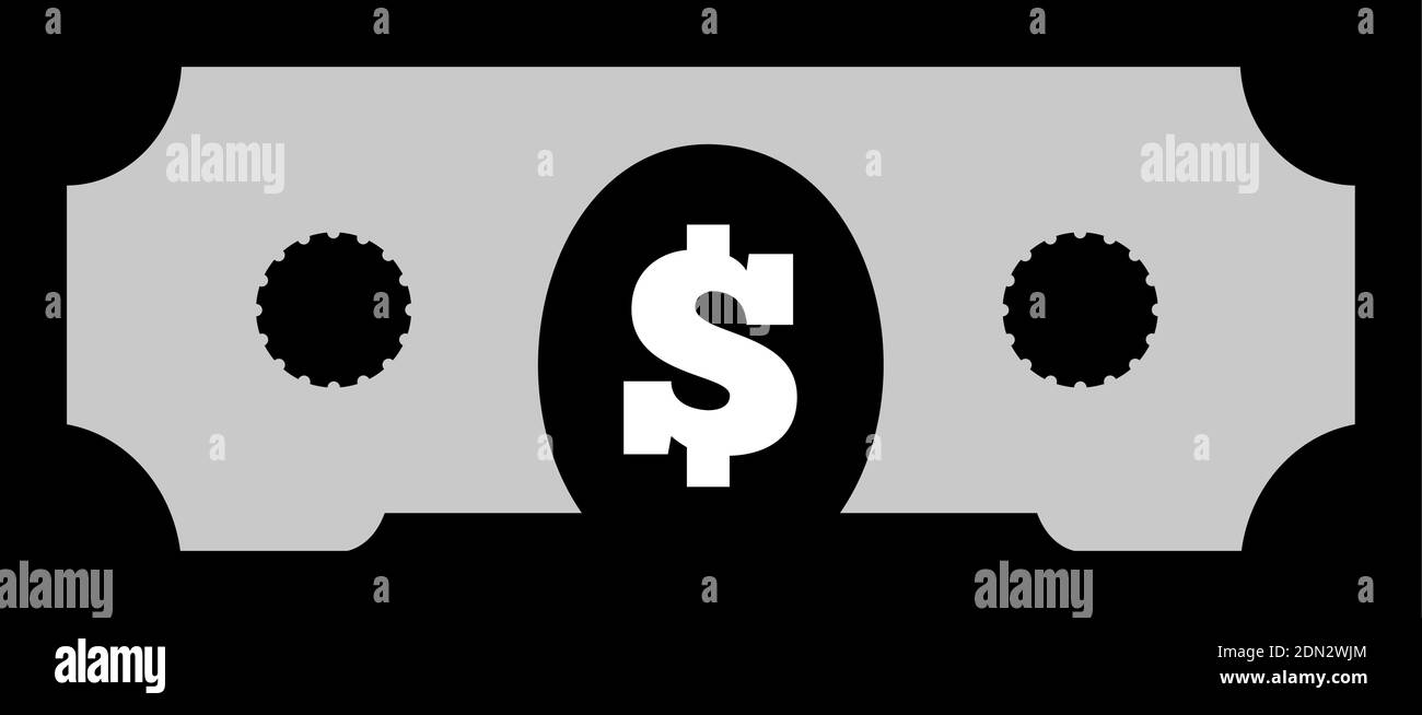 US dollar on white background. Simple flat vector illustration Stock Vector