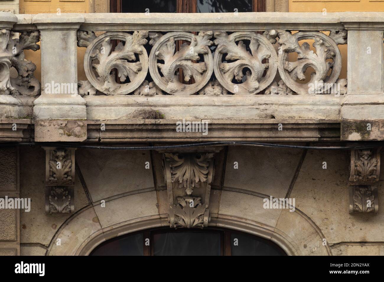 Elements of architectural decoration of buildings, stucco patterns with