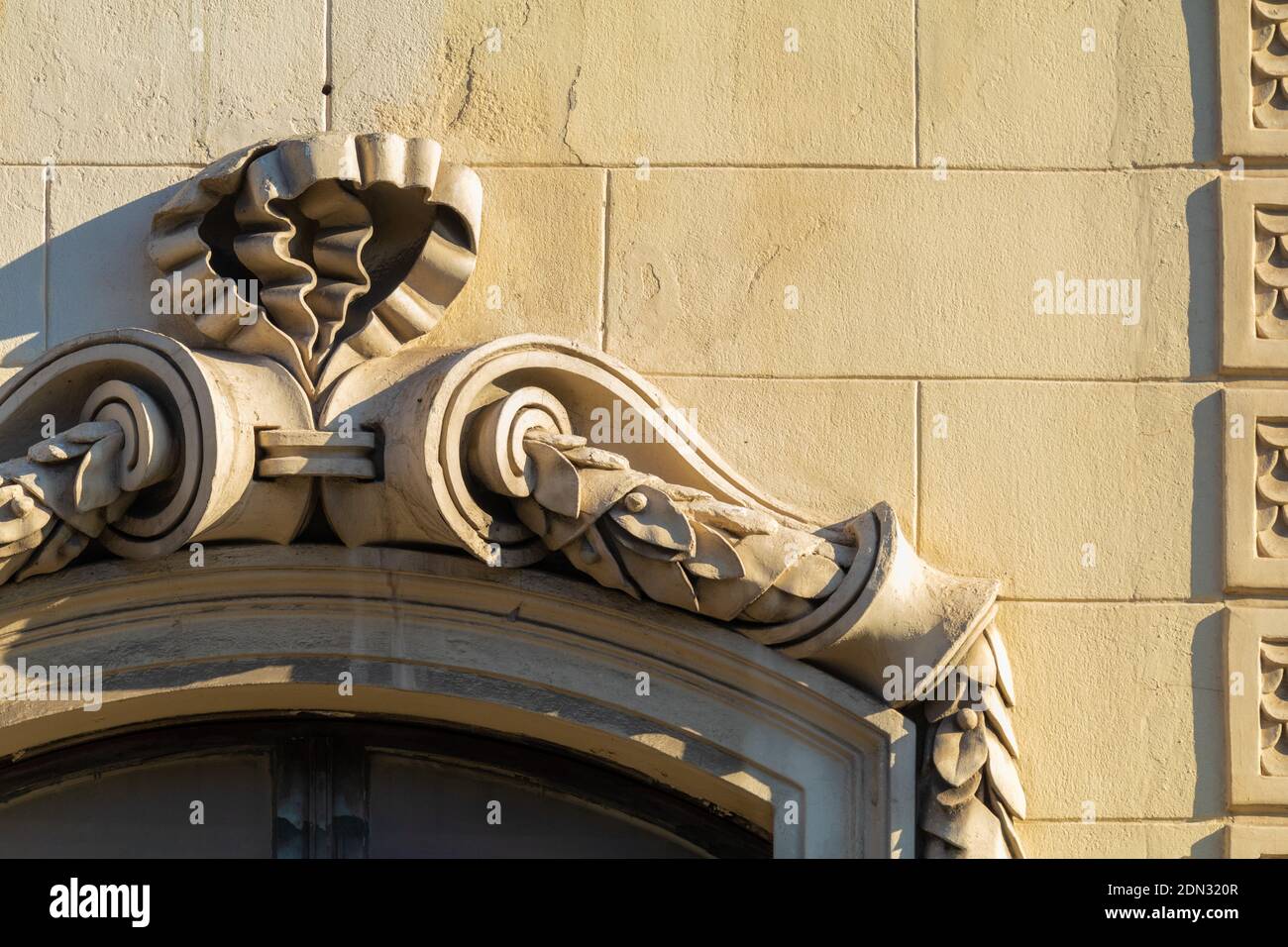 Elements of architectural decoration of buildings, stucco patterns with