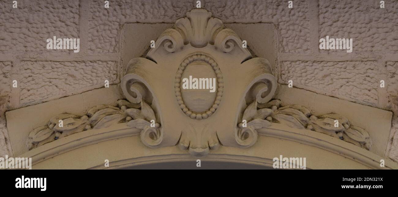 Elements of architectural decoration of buildings, stucco patterns with