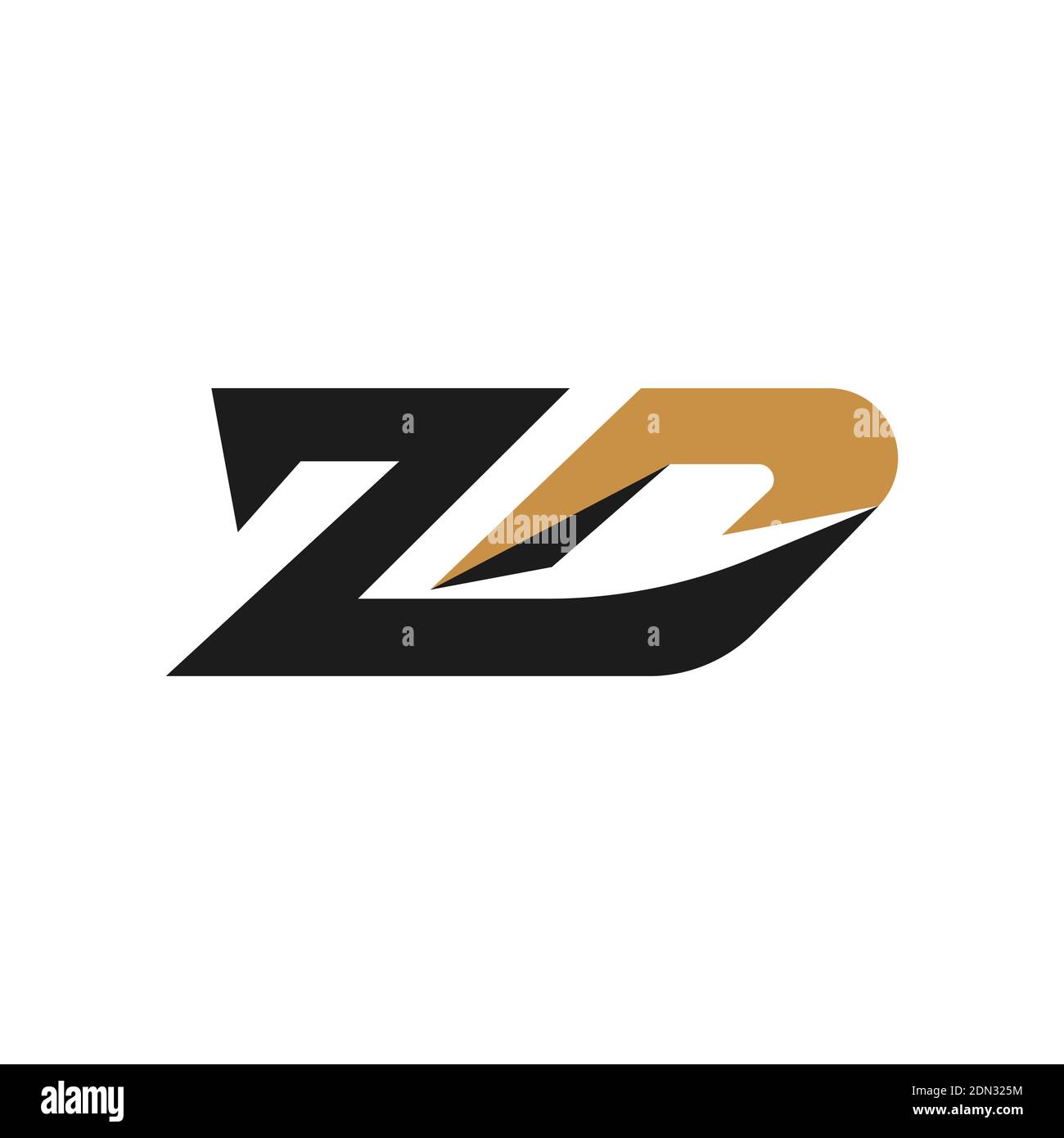 Creative abstract letter zd logo design. Linked letter dz logo design. Stock Vector