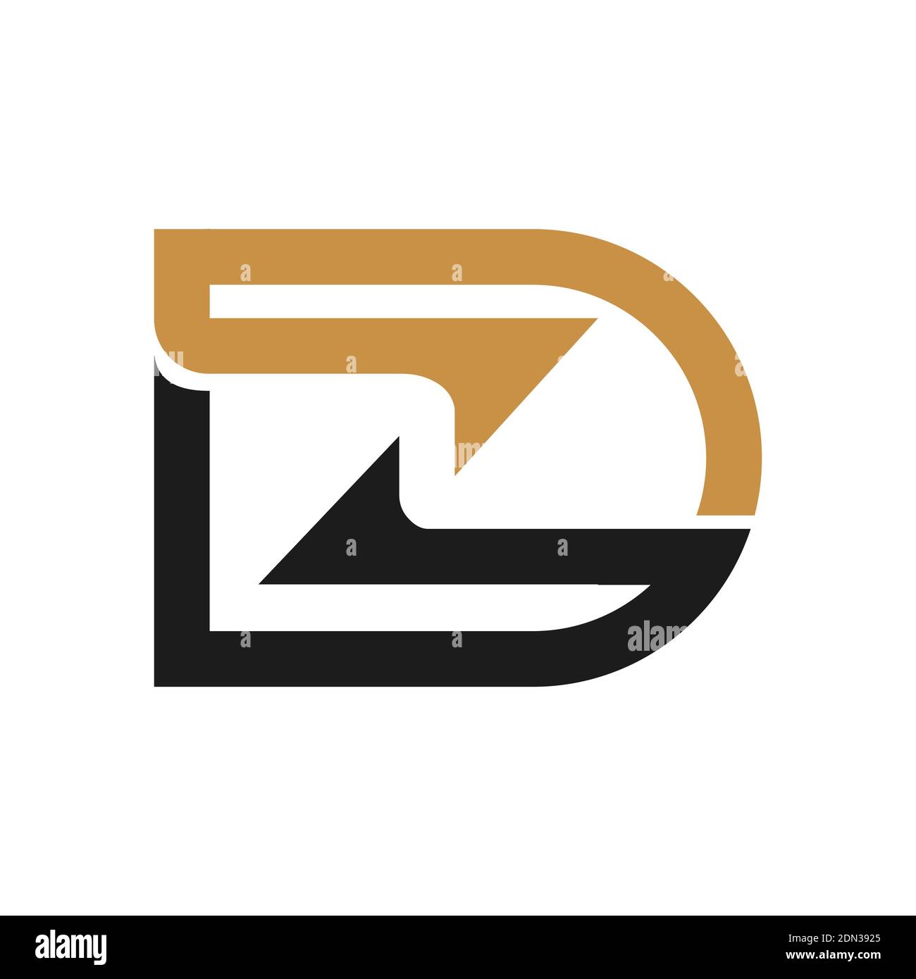 Creative abstract letter zd logo design. Linked letter dz logo design. Stock Vector