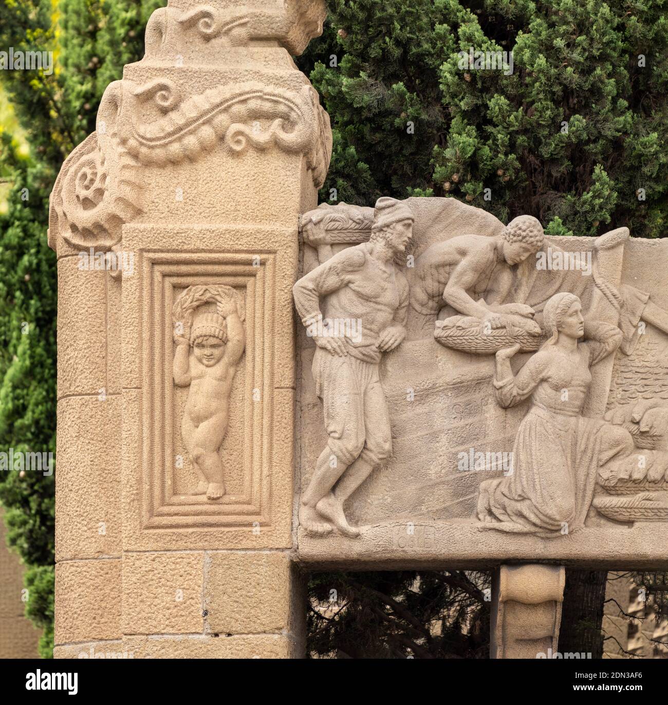 elements of architectural decorations of buildings, plaster stucco ...