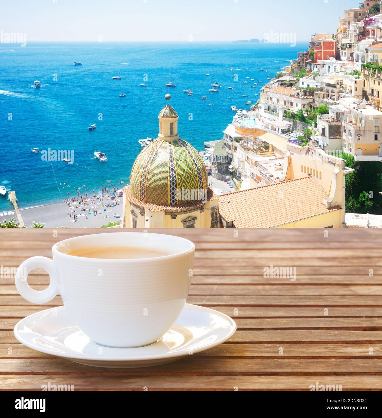 Amalfi coast cafe, Italy Stock Photo Alamy