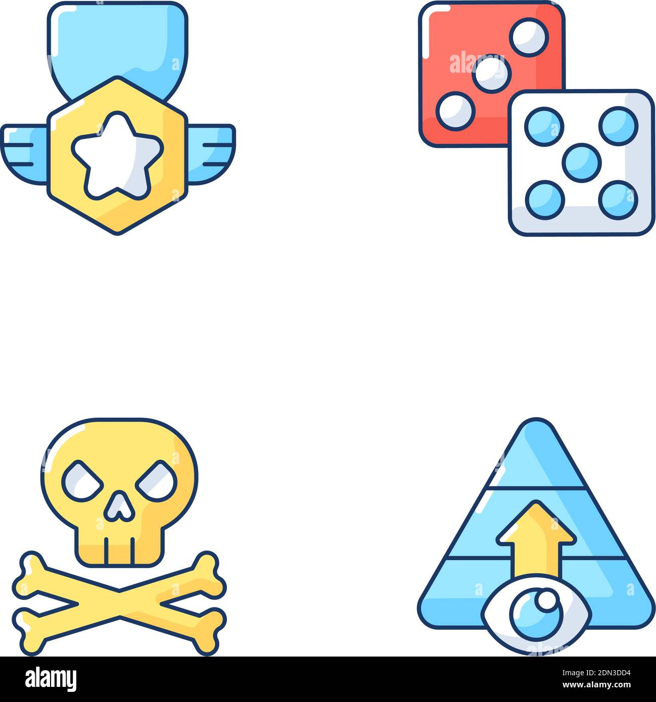 Videogame menu RGB color icons set Stock Vector Image & Art - Alamy