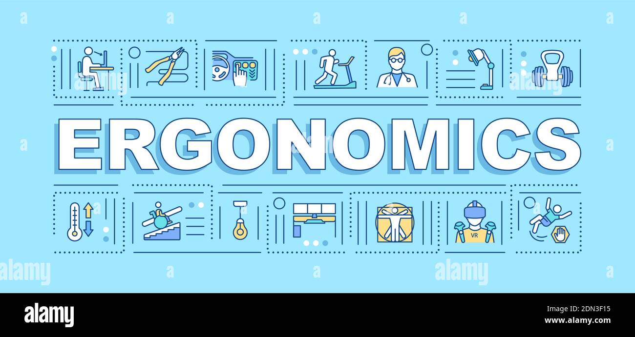 Ergonomics word concepts banner Stock Vector