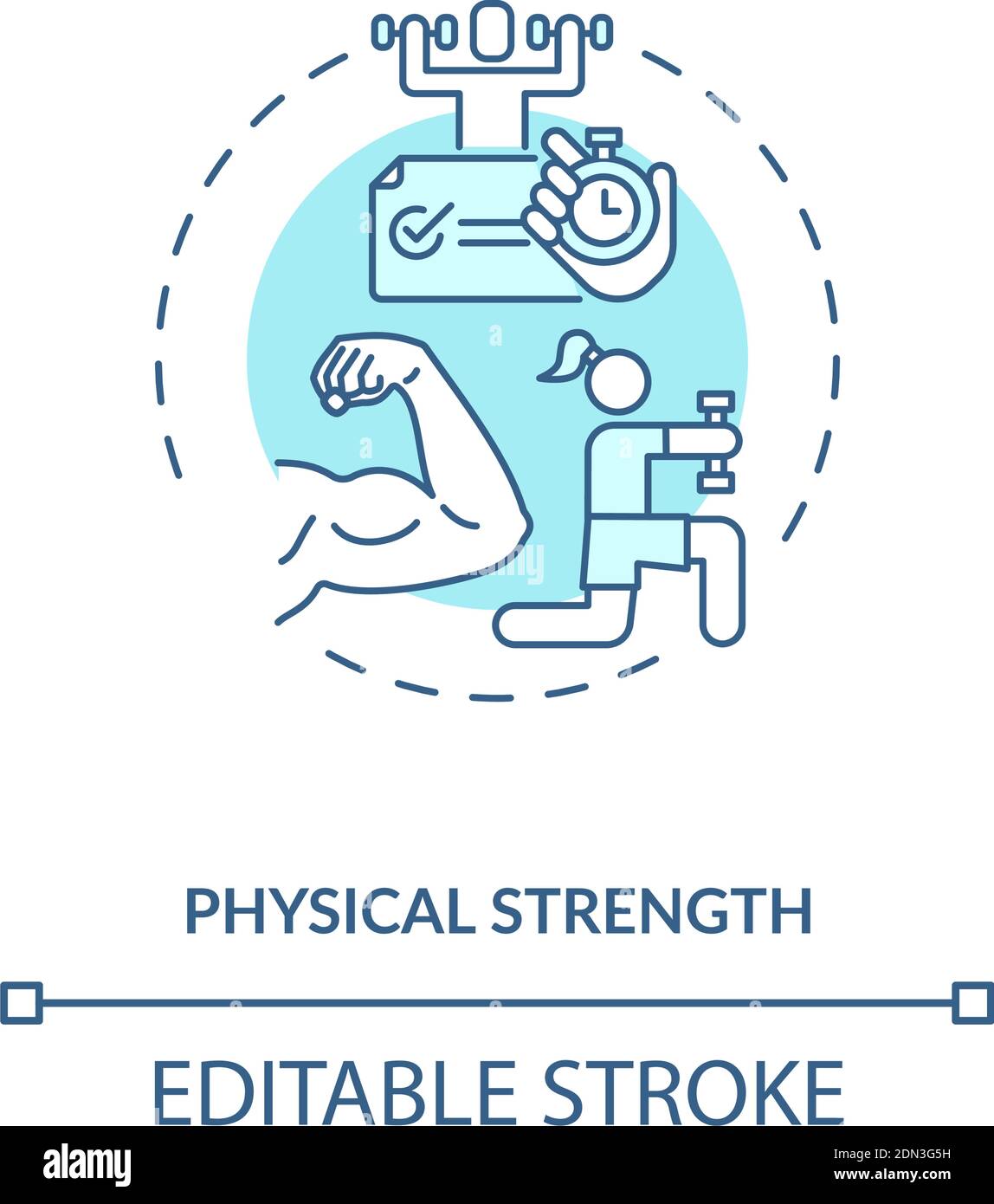 Physical strength concept icon Stock Vector Image & Art - Alamy