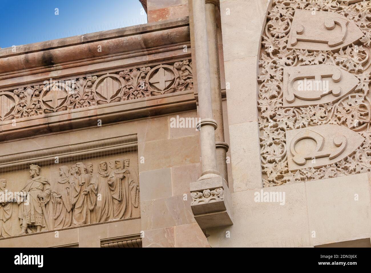 elements of architectural decorations of buildings, columns, patterns ...