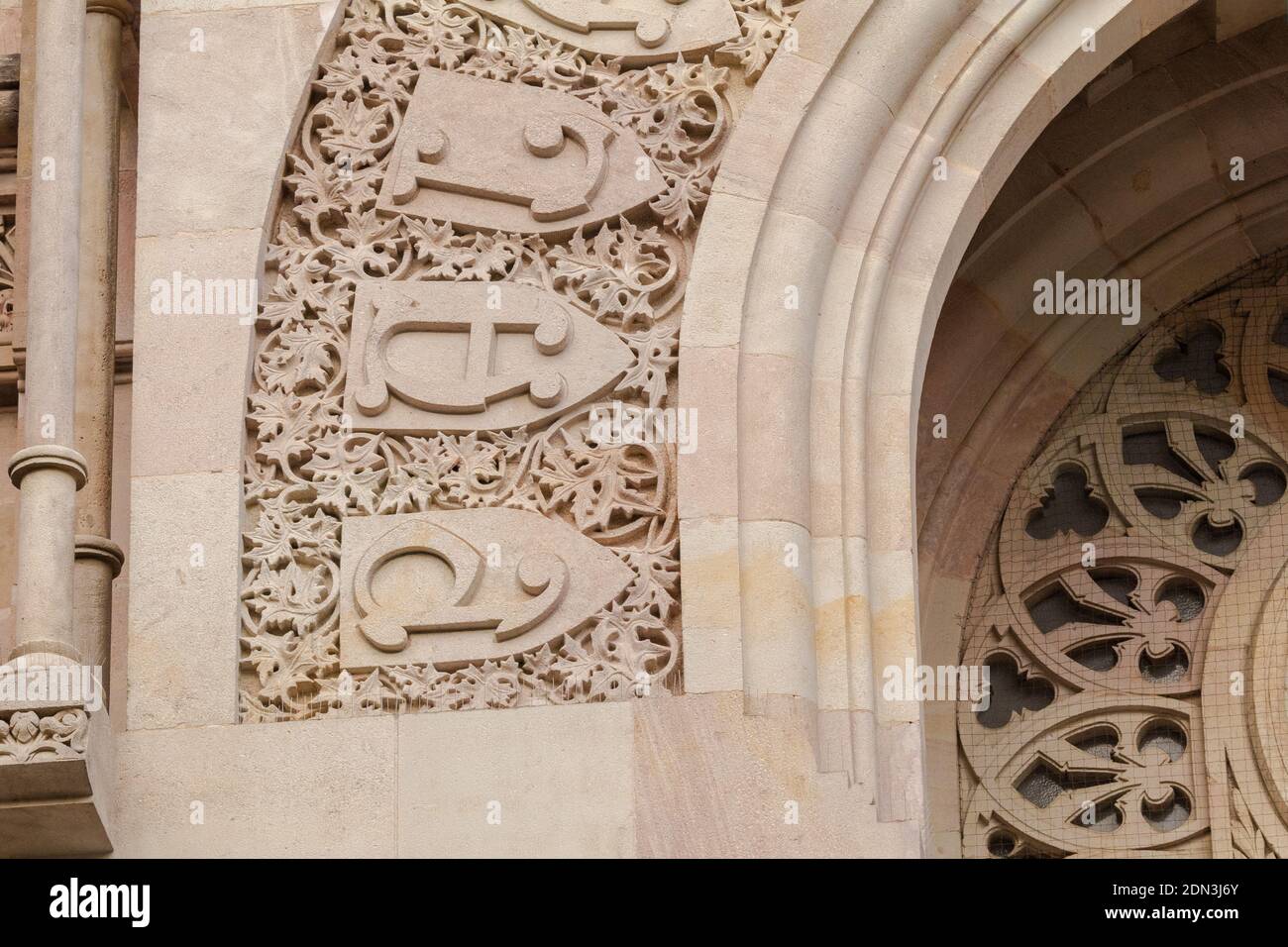 elements of architectural decorations of buildings, columns, patterns ...